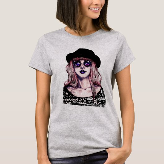 Lucy in de lucht met diamanten t-shirt (Voorkant)