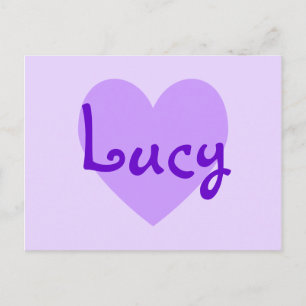 Lucy in Paars Briefkaart