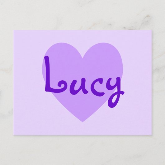 Lucy in Paars Briefkaart (Voorkant)