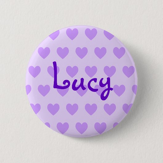 Lucy in Paars Ronde Button 5,7 Cm (Voorkant)