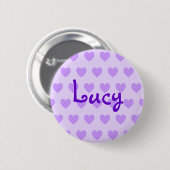 Lucy in Paars Ronde Button 5,7 Cm (Voorkant /achterkant)