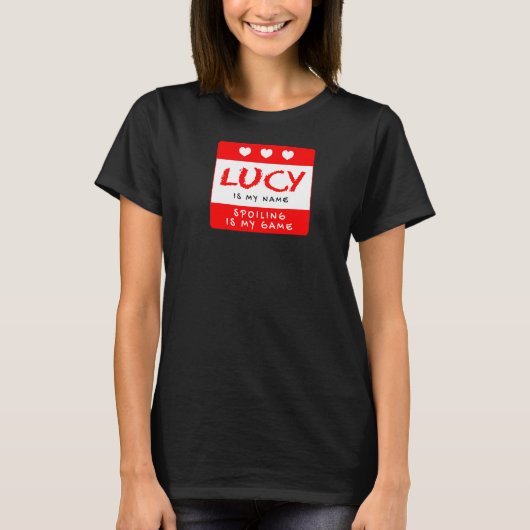 Lucy is mijn naam Aangepaste Alias voor Nickname T-shirt (Voorkant)