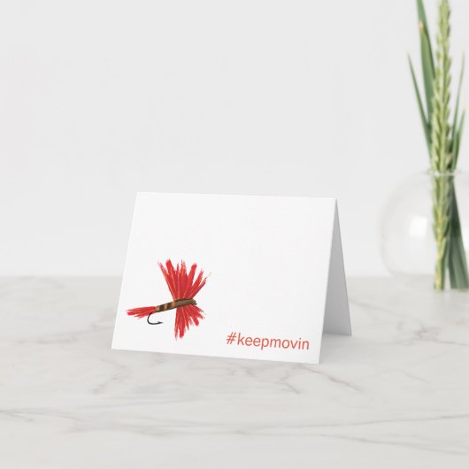 Lucy Keepmovin gevouwen Wenskaart horizontaal Bedankkaart (Voorkant)