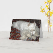 Lucy met haar Baby Kaart (Gele Bloem)