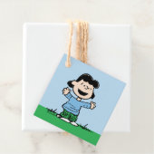 Lucy met wapenbreed bedankjes labels (In situ)