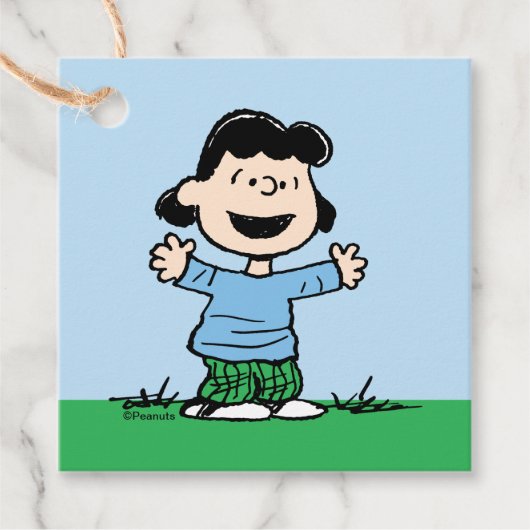 Lucy met wapenbreed bedankjes labels (Voorkant)