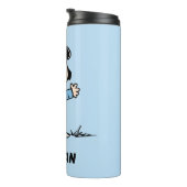 Lucy met wapenbreed | Jouw namen toevoegen Thermosbeker (Geroteerd rechts)