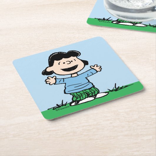 Lucy met wapenbreed kartonnen onderzetters (Schuin)