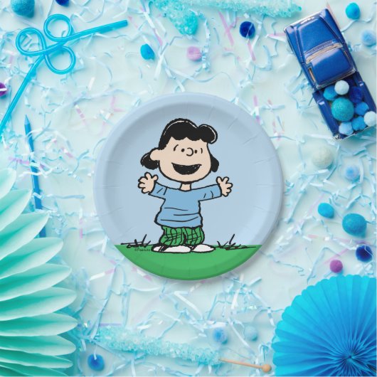 Lucy met wapenbreed papieren bordje (Feest)