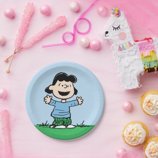 Lucy met wapenbreed papieren bordje (Feest)