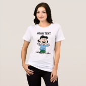 Lucy met wapenbreed Tri-Blend shirt (Voorkant volledig)