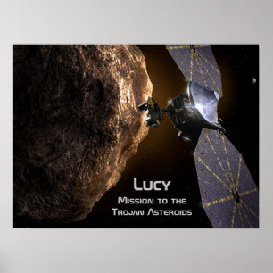 Lucy-missie om Trojaanse asteroïden te bestuderen Poster