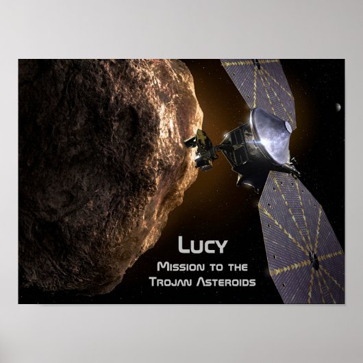 Lucy Mission to Study Trojan Asteroids Poster (Voorkant)