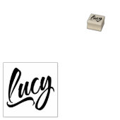 Lucy naam cursief decoratief script lettertype rubberstempel (Gestempeld)