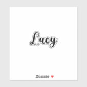 Lucy Naam - Handgeschreven kalligrafie Sticker (Vel)