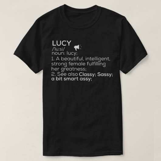 Lucy Naam Lucy Definitie Lucy Vrouw Naam Lucy Me T-shirt (Design voorkant)