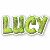 Lucy Name Kiwi Design Aufkleber Sticker (Voorkant)
