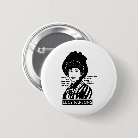 Lucy Parsons citeert nooit bedrogen Ronde Button 5,7 Cm (Voorkant /achterkant)