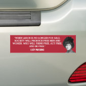 Lucy Parsons Wage Labor Abolition Bumpersticker (Op auto)