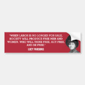 Lucy Parsons Wage Labor Abolition Bumpersticker (Voorkant)