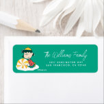 Lucy Peppermint Snoep Etiket<br><div class="desc">Charles Schulz's Peanuts Christmas-design leggen de essentie van kinderonschuld en de hartverwarmende sfeer van het vakantieseizoen vast.</div>