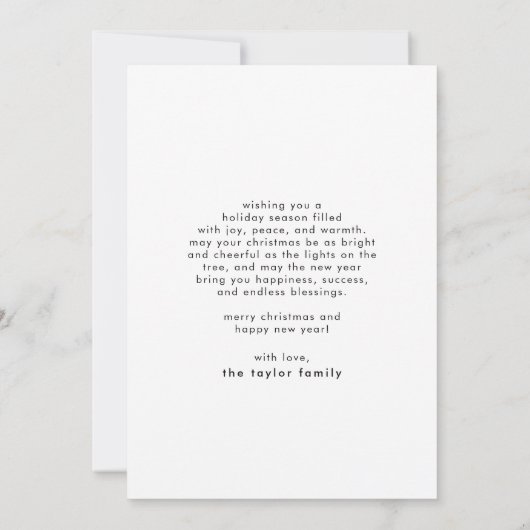 LUCY Red Fun Kind Family Ho Ho Ho 2 Foto Kerstmis Feestdagenkaart (Achterkant)