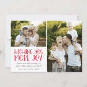 LUCY Red Unieke Leuke Familiefoto Grappige Kerst Feestdagenkaart (Voorkant)