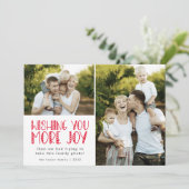 LUCY Red Unieke Leuke Familiefoto Grappige Kerst Feestdagenkaart (Staand voorkant)