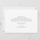 LUCY Red Unieke Leuke Familiefoto Grappige Kerst Feestdagenkaart (Achterkant)