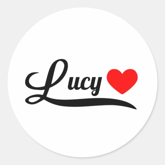 Lucy Ronde Sticker (Voorkant)