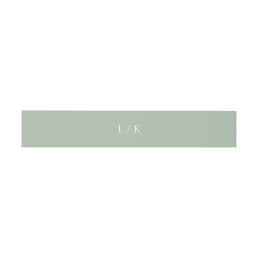 Lucy Sage Green Classic Elegant Bruiloft Uitnodigingen Wikkel (Vlak)