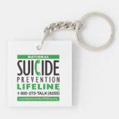 "Lucy"-sleutelhanger met levensbedreigende zelfmoo Sleutelhanger (Achterkant)