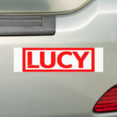 Lucy Stamp Bumpersticker (Op auto)