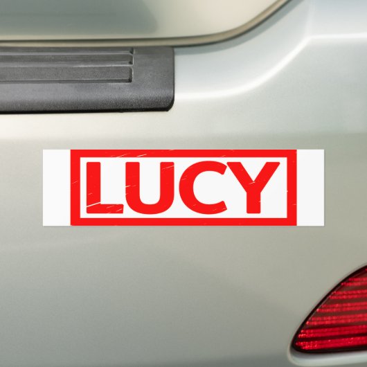 Lucy Stamp Bumpersticker (Op auto)