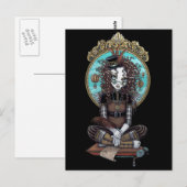 "Lucy" Steam Punk ballon Fairy Art Briefkaart (Voorkant / Achterkant)