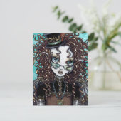 "Lucy" Steam Punk Fairy Art Briefkaart (Staand voorkant)