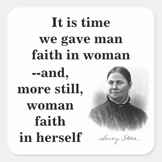 Lucy Stone Vrouwen Burgerrechten Sociale Hervormer Vierkante Sticker (Voorkant)