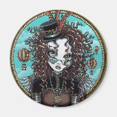 "Lucy" Stoom Punk luchtballon Fairy Art Magnet (Voorkant)