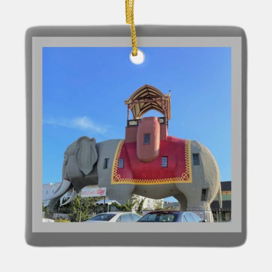 Lucy the Elephant Keramisch Ornament (Voorkant)