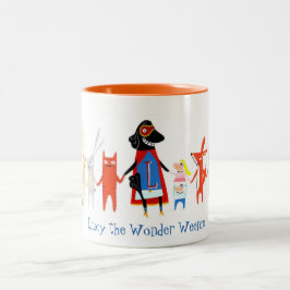 Lucy the Wonder Weenie-mok Tweekleurige Koffiemok