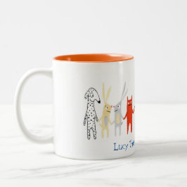 Lucy the Wonder Weenie-mok Tweekleurige Koffiemok