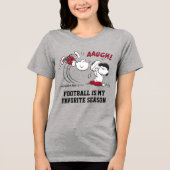 Lucy trekt weg Football van Charlie Brown Tri-Blend Shirt (Voorkant)