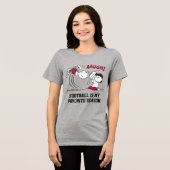Lucy trekt weg Football van Charlie Brown Tri-Blend Shirt (Voorkant volledig)