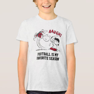 Lucy trekt weg Football van Charlie Brown Tri-Blend Shirt
