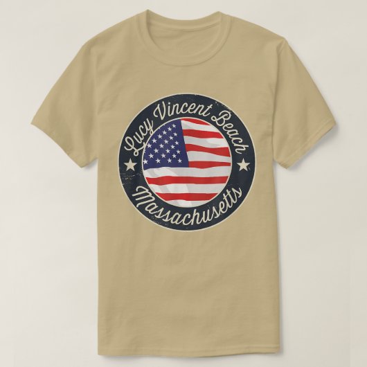 Lucy Vincent Beach - Patriotic Massachusetts Souve T-shirt (Design voorkant)