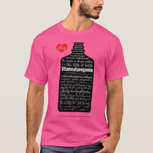 Lucy Vitameatavegamin retro T-shirt (Voorkant)