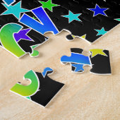 "LUCY" Voornaam, geun "HAPPY BIRTHDAY" Legpuzzel (Zijkant)