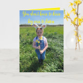 "Lucy" Wenskaart Kaart (Gele Bloem)