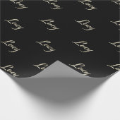 Lucy white gold Handwriting Geschenkpapier Cadeaupapier (Hoek)