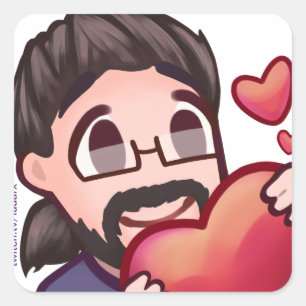 Ludarx Liefde Zelfklever Vierkante Sticker